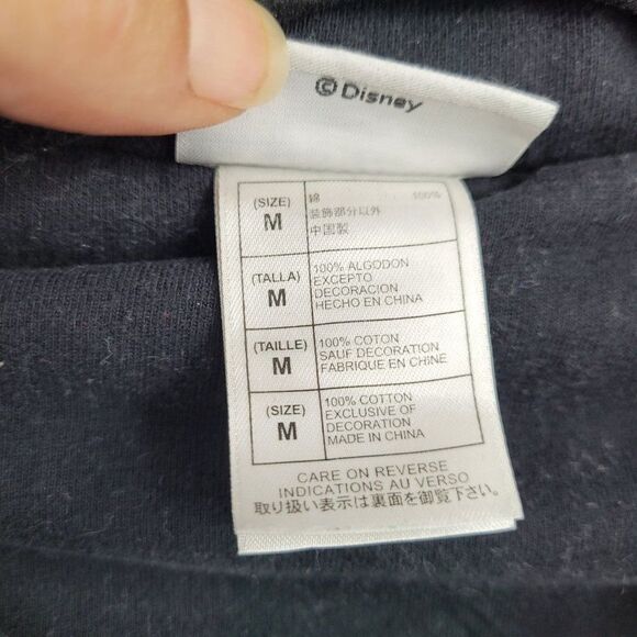 Disney Parks Disneyland Moto Jacket Sweatshirt M Black Sequined Mickey 3D Zip - Picture 15 of 17